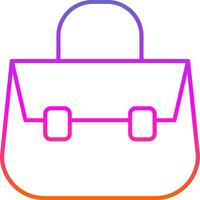 Shoulder Bag Line Gradient Icon vector