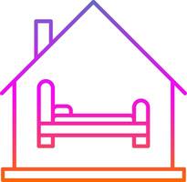 Room Line Gradient Icon vector