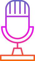 Microphone Line Gradient Icon vector