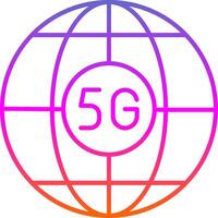 Global Line Gradient Icon vector