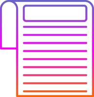 Document Line Gradient Icon vector