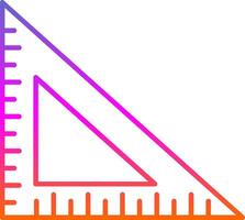 Square Ruler Line Gradient Icon vector