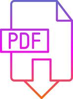 Download PDF Line Gradient Icon vector