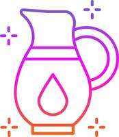 Jug Line Gradient Icon vector