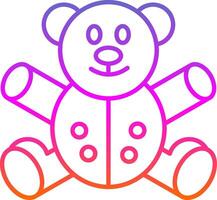 Bear Line Gradient Icon vector