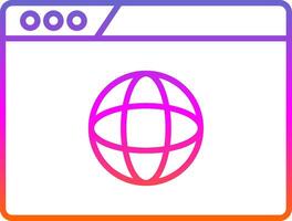 Website Design Line Gradient Icon vector