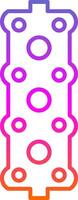 Gasket Line Gradient Icon vector