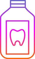 Mouthwash Line Gradient Icon vector