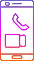 Video Call Line Gradient Icon vector