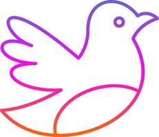 Bird Line Gradient Icon vector