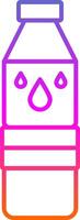 Water Bottle Line Gradient Icon vector