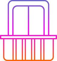 Balcony Line Gradient Icon vector