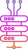 Data Network Line Gradient Icon vector