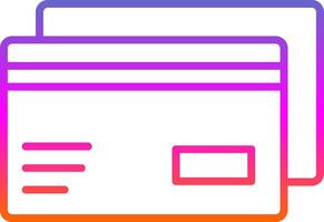 Credit Card Line Gradient Icon vector