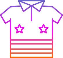 Shirt Line Gradient Icon vector