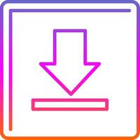 Down Arrow Line Gradient Icon vector