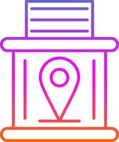 Telephone Booth Line Gradient Icon vector
