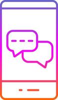 Messages Line Gradient Icon vector