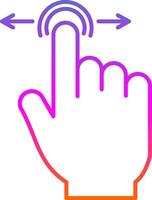 Swipe Line Gradient Icon vector