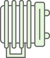 Heater Green Light Fillay Icon vector