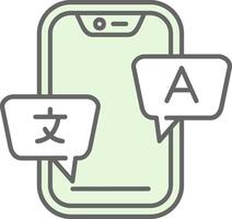 Translate Green Light Fillay Icon vector