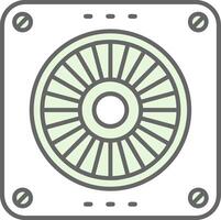 Extractor Green Light Fillay Icon vector