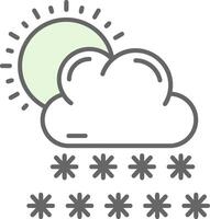 Snow Green Light Fillay Icon vector