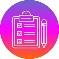 Task Line Gradient Circle Icon vector