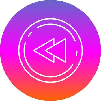 Fast forward Line Gradient Circle Icon vector