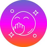 Blush Line Gradient Circle Icon vector