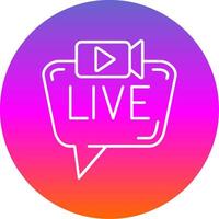 Live Line Gradient Circle Icon vector