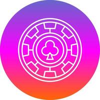 Chip Line Gradient Circle Icon vector
