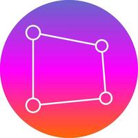Perspective Line Gradient Circle Icon vector