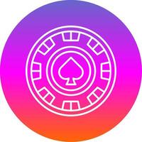 Chip Line Gradient Circle Icon vector