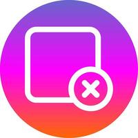 Delete square Line Gradient Circle Icon vector