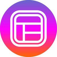 Layout Line Gradient Circle Icon vector
