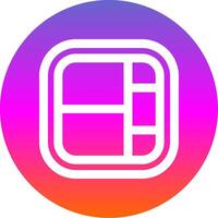 Layout Line Gradient Circle Icon vector