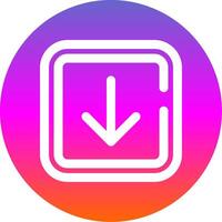 Arrow Line Gradient Circle Icon vector