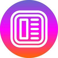 Layout Line Gradient Circle Icon vector