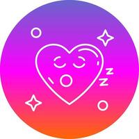 Sleep Line Gradient Circle Icon vector