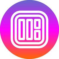 Layout Line Gradient Circle Icon vector
