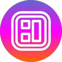 Layout Line Gradient Circle Icon vector