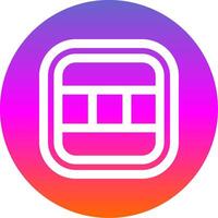 Layout Line Gradient Circle Icon vector