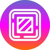 Square Line Gradient Circle Icon vector