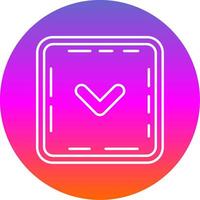 Chevron Line Gradient Circle Icon vector