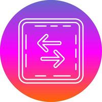 Swap Line Gradient Circle Icon vector