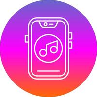 Music Line Gradient Circle Icon vector