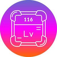 Livermorium Line Gradient Circle Icon vector