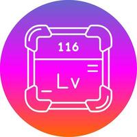 Livermorium Line Gradient Circle Icon vector