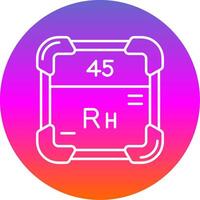 Rhodium Line Gradient Circle Icon vector